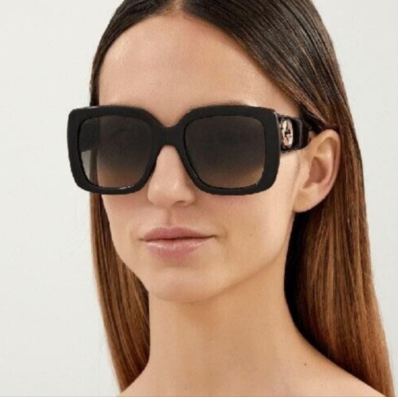 Gucci Accessories - GUCCI SUNGLASSES BLACK GOLD LARGE GG141SN 001 FULL PACKAGING